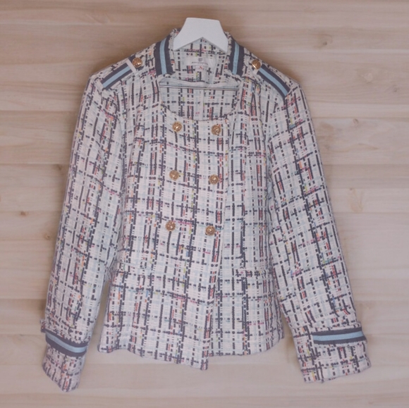 Jean Pierre Jackets & Blazers - Jean-Pierre Klifa Paris Tweed rainbow Blazer Large Very good preloved Condition